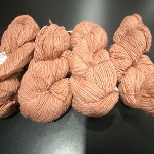 New Brown Sheep Company USA Brown Mohair Worsted Wool Lot 4 Skeins 480g